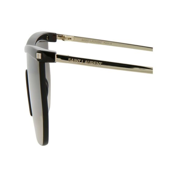 Saint Laurent Shield-Frame Injection Sunglasses Brown Womens - Picture 4 of 6